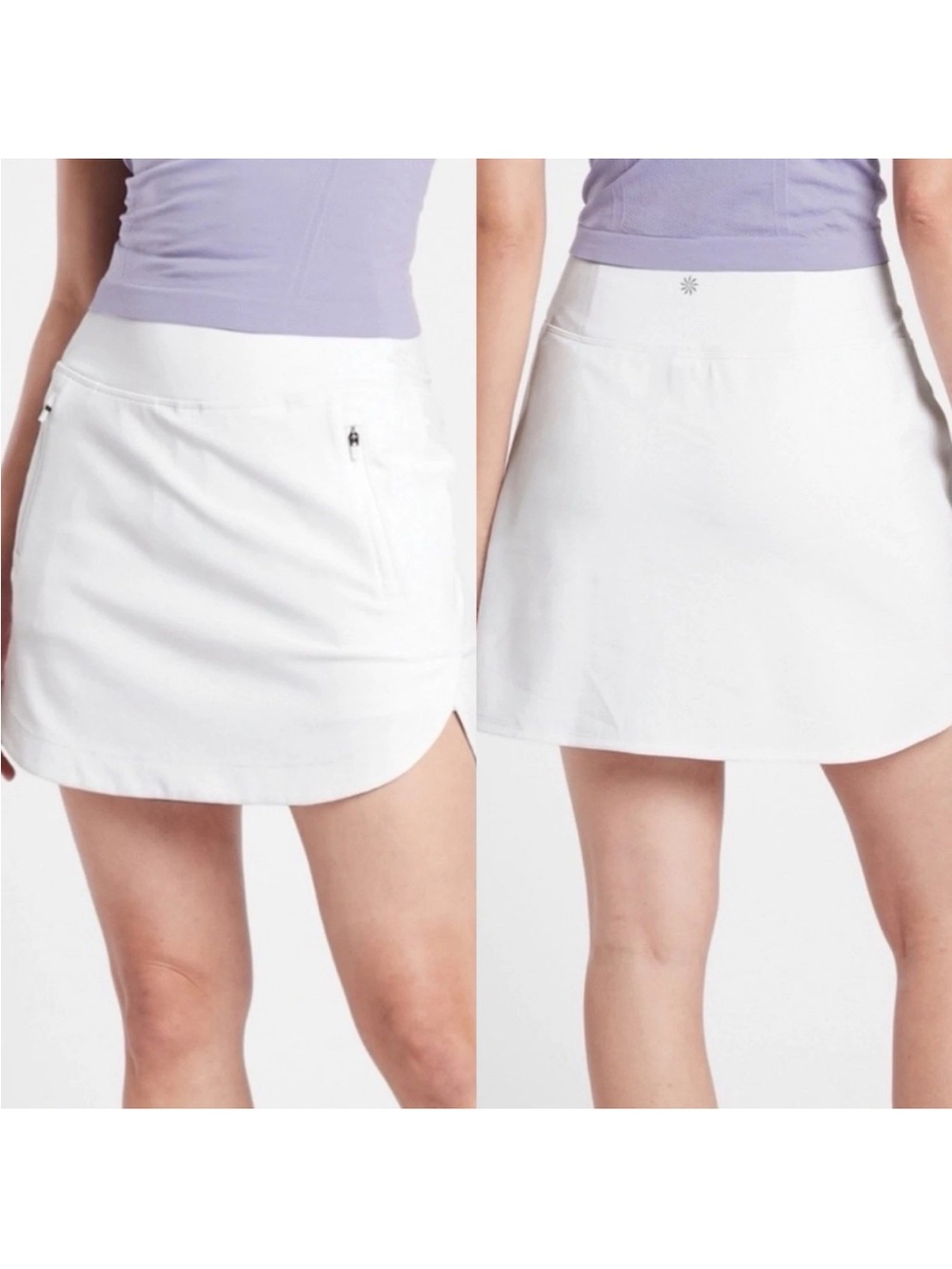 Athleta Fairway Golf White Women's GOLF Skort - Lightweight Performance, SZ MED